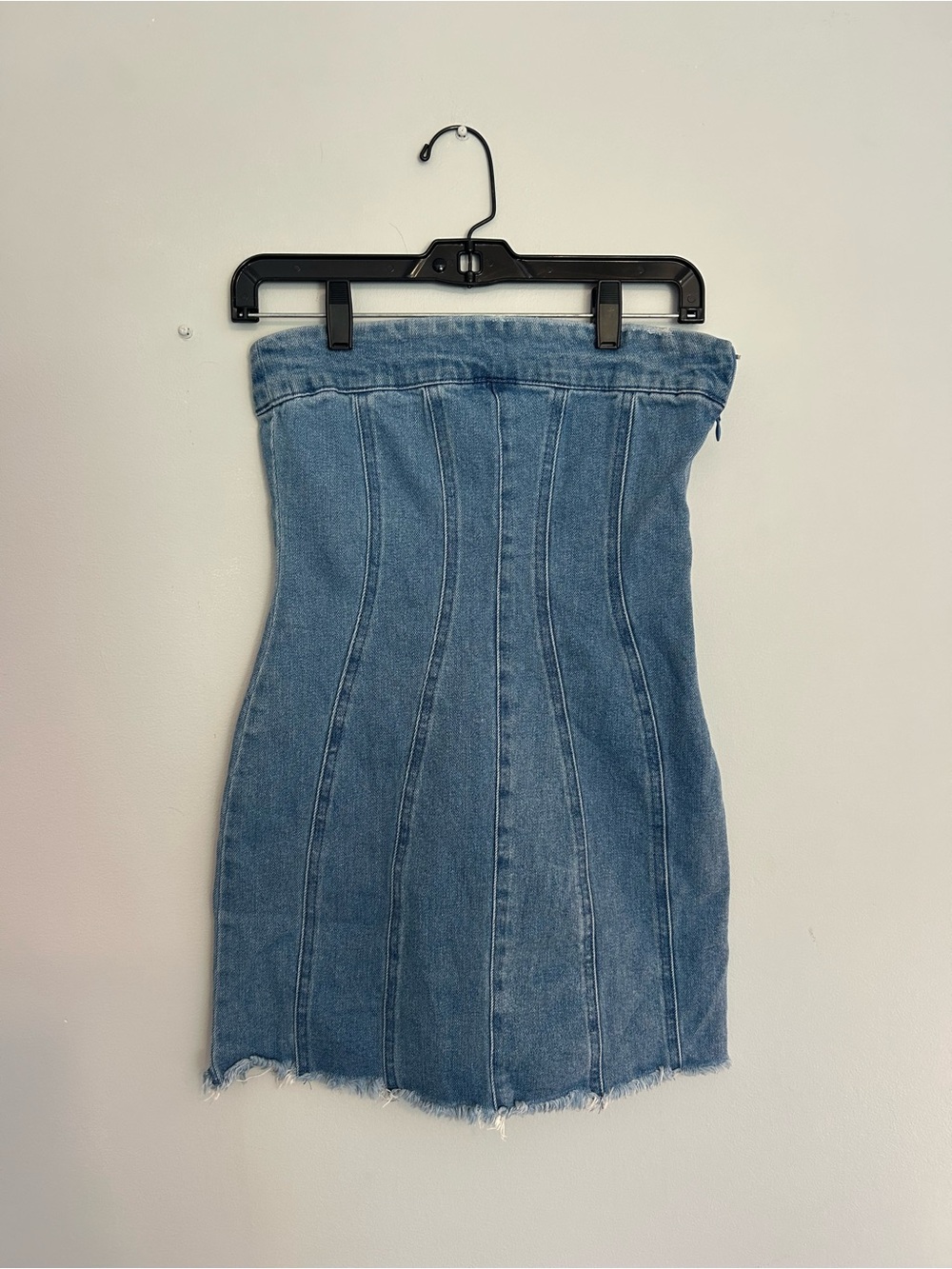Denim Strapless Mini Dress